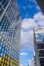 Closeup of The Grande Arche in the La Defence business district of Paris Royalty Free Stock Photo