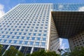 Closeup of The Grande Arche in the La Defence business district of Paris Royalty Free Stock Photo