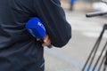 Paris. France. July 14, 2012. Correspondents of Russian television cover events during the parade in Paris.