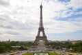Eiffel Tower in Paris, skyline in a cloudy day in France Royalty Free Stock Photo