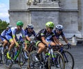 The Feminine Peloton in Paris - La Course by Le Tour de France 2016 Royalty Free Stock Photo