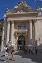 Paris, France - July 14, 2023 - The Front facade of Bourse de Commerce - Commodities Exchange building Royalty Free Stock Photo