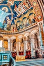 PARIS, FRANCE - JULY 04, 2016 : Interior of  Roman Catholic  church and minor basilica Sacre-Coeur, dedicated to the Sacred Heart Royalty Free Stock Photo