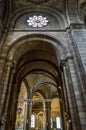 Paris, France, July 29, 2015: Interior of Roman Catholic church Sacre-Coeur Royalty Free Stock Photo