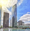 PARIS, FRANCE - JULY 06, 2016 :La Defense, Business Quarter with Royalty Free Stock Photo