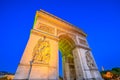 Arc de Triomphe night Royalty Free Stock Photo