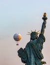 Replica of the Statue of Liberty with Javel balloon - Paris, France