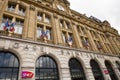 Saint Lazare railway station facade in Paris, France Royalty Free Stock Photo