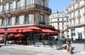 The traditional French cafe brasserie Royal Opera with unidentified clients .It is located near National Opera house in