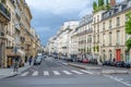 Urban scene, street view in Paris, France