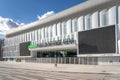 Paris, France - Jun 13, 2020: Facade of La Defense Areana in sunny afternoon