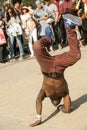 A street dancer doing a dance show in a Paris street Royalty Free Stock Photo