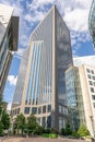 Paris, France - Jun 13, 2020: Upward view of Tour Adria skyscraper in La Defense Royalty Free Stock Photo