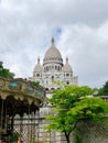 Basilica sacre-coeur and part of old carousel