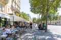 PARIS, FRANCE - June 8 : beautiful Street view of Buildings aro