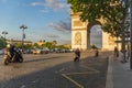 Paris, France - June 24, 2016: Beautiful view of the Arc de Triomphe. Summer sunset in Paris