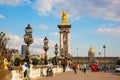 PARIS, FRANCE - JUNE 24, 2016. Bridge of Alexandre III Royalty Free Stock Photo