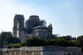 Paris, FRANCE - June 26, 2019: Cath drale Notre-Dame de Paris construction and refurbishment rebuild work ongoing after 2019 fire