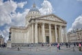 Parisian Pantheon under cloudy sky
