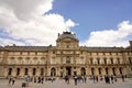 PARIS, FRANCE - JUNE 6, 2022: Facade Louvre Museum in Paris, France Royalty Free Stock Photo