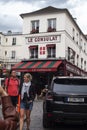 Paris, France. June 11, 2022. facade of the retro restaurant-bistro consulat