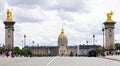 PARIS, FRANCE - JUNE 6, 2022: HÃÂ´tel national des Invalides view from Pont Alexandre III Bridge