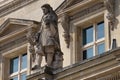 PARIS, FRANCE - JUNE 23, 2017: Jean-Baptiste Colbert 1619-1683 statue on the Louvre. He was a French politician who served as