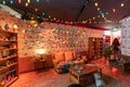 Paris, France - June 27, 2022: Living room of Joyce in Stranger Things Pop-up store on avenue Champs Elysees