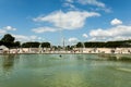 Paris France- 02 June 2018: Local and Tourist enjoy first sunny days in famous Tuileries garden. Jardin des Tuileries is a public Royalty Free Stock Photo