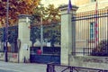 Automatic sliding gate of Ecole Normale Superieure Royalty Free Stock Photo