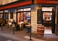 Paris,France, june 2022. Nightlife in a paris bistro. Royalty Free Stock Photo