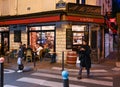 Paris,France, june 2022. Nightlife in a paris bistro. Royalty Free Stock Photo