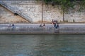 People on the embankment