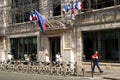 Parking for bicycles near the building of the French Ministry of Culture