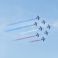 Patrouille de France at the Paris International Air Show Royalty Free Stock Photo