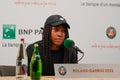 Roland Garros 2022 finalist Coco Guaff of USA during press conference after her loss over Iga Swiatek of Poland