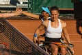 PARIS, FRANCE - JUNE 10, 2017: Roland Garros woman doubles wheel