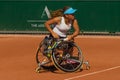 PARIS, FRANCE - JUNE 10, 2017: Roland Garros woman doubles wheel