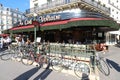 The traditional French cafe Le Cadran Voltaire located boulevard Voltaire in Paris, France. Royalty Free Stock Photo