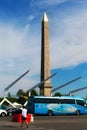 PARIS, FRANCE - JUNE 23, 2017: View of the Luxor Ancient Egyptian Obelisk at the centre of the Place de la Concorde. It was