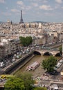 Landmark scenes in Paris, France