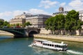 PARIS, FRANCE - JUNE 23, 2017: View of the old historical buildings, Theatre de la Ville City Theatre or Sarah-Bernhardt and