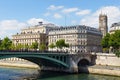 PARIS, FRANCE - JUNE 23, 2017: View of the old historical buildings, Theatre de la Ville City Theatre or Sarah-Bernhardt and