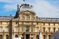 PARIS, FRANCE - JUNE 23, 2017: View of the Pavillon Sully of the Louvre. Is the world largest art museum and is housed in the