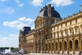 PARIS, FRANCE - JUNE 23, 2017: View of the Pavillons Richelieu and Turgot of the Louvre. Is the world`s largest art museum and is