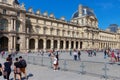 PARIS, FRANCE - JUNE 23, 2017: View of the Pavillons Turgot and Richelieu of the Louvre. Is the world`s largest art museum and is