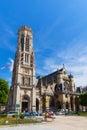 PARIS, FRANCE - JUNE 23, 2017: View of the Roman Catholic Church of Saint-Germain-l`Auxerrois built in15th century. It used to Royalty Free Stock Photo