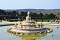 Paris, France 26.03.2017: The Latona Fountain in the Garden of Versailles in France. Royalty Free Stock Photo