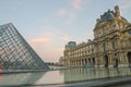 Paris (France). Louvre museum. Pyramid Royalty Free Stock Photo