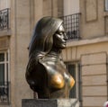 Paris, France, March 26, 2017: Bronze bust of singer, actress Dalida